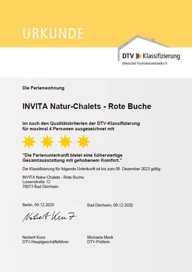 Invita Natur-Chalets - Familienurlaub Im Schwarzwald Bad Dürrheim Eksteriør billede